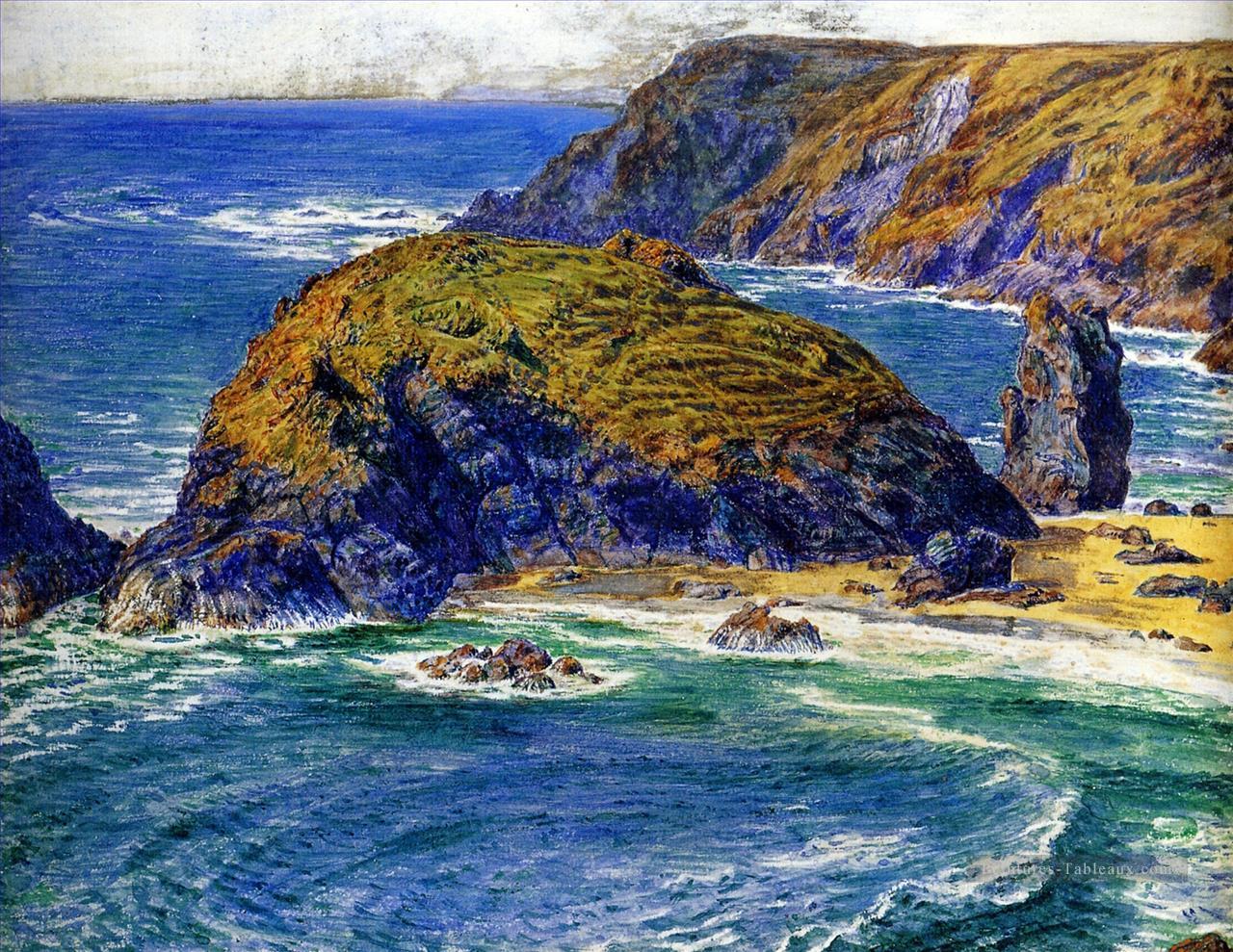 Paysage de l’île d’Aspargus marin Plage de William Holman Hunt Peintures à l'huile